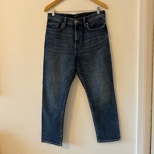 Banana Republic High Rise Straight Leg Dark Wash Jeans | Size 30